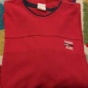 Vintage Tommy Hilfiger Jeans Red Long Sleeve L